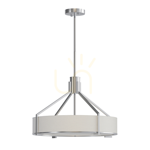 Kontrola Závěsné světlo Doretto Open Design Highlights bílá saténový nikl 4xE27 50 cm