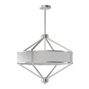 Závěsná lampa Zundo bílá krémová saténový nikl 4xE27 60 cm Open Design Highlights small 0