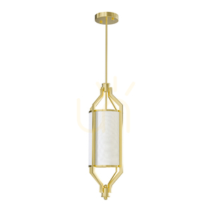 Závěsná lampa Zundo, bílá krémová/saténová zlatá, E27, 20 cm, Open Design Highlights small 1