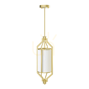 Závěsná lampa Zundo, bílá krémová/saténová zlatá, E27, 20 cm, Open Design Highlights small 0