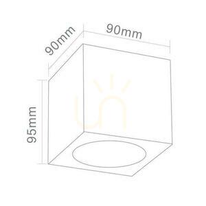 Stropní svítidlo Cubo Nero Gold Open Design Highlights černé zlaté GU10 small 2