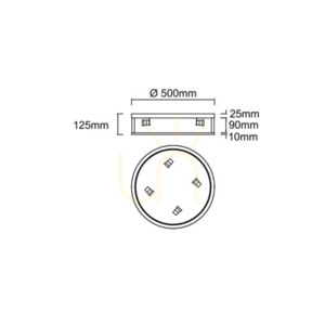 Plafon Sandro Open Design Highlights bílý matný saténové zlato 50 cm 4xE27 small 2