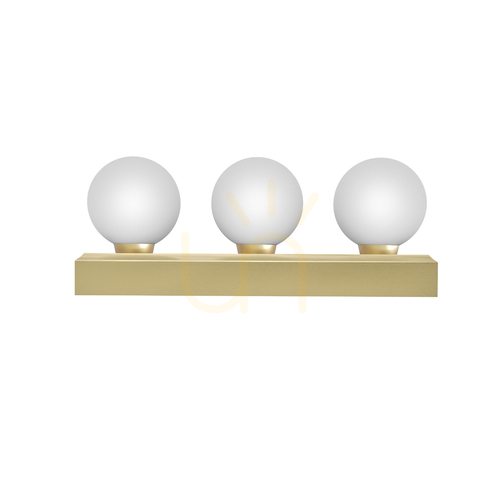 Kontrola Nástěnné svítidlo Merino Open Design Highlights bílý opál saténové zlato IP44 30 cm