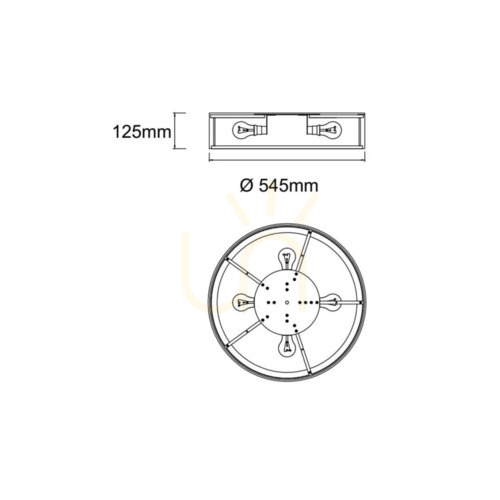 Kontrola Plafon Zalindro Open Design Highlights 4xE27 bílý Ø545 mm