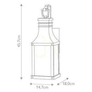 Venkovní nástěnná lucerna Elstead Hinkley Beacon Hill S, muzejní čerň, 45,7 cm, E27, IP44 small 4