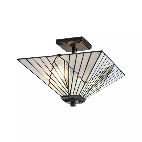 Kontrola Závěsné / stropní svítidlo s odsazením Alderley - 2 světelné zdroje - vintage bronz Elstead