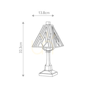 Malá stolní lampa Alderley - 1 světelný zdroj - vintage bronz Elstead small 7