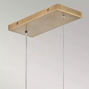 Lineární závěsné svítidlo Hinkley Arco LED 117 cm mosaz Heritage Brass - Elstead small 4