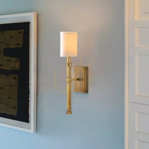 Kontrola Nástěnné svítidlo Moore - 1 zdroj světla - mosaz Heritage Brass Elstead