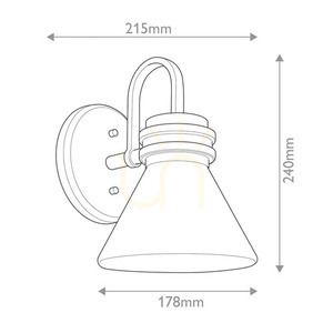 Nástěnné svítidlo Farum - 1 světelný zdroj - šampaňský bronz Elstead small 7