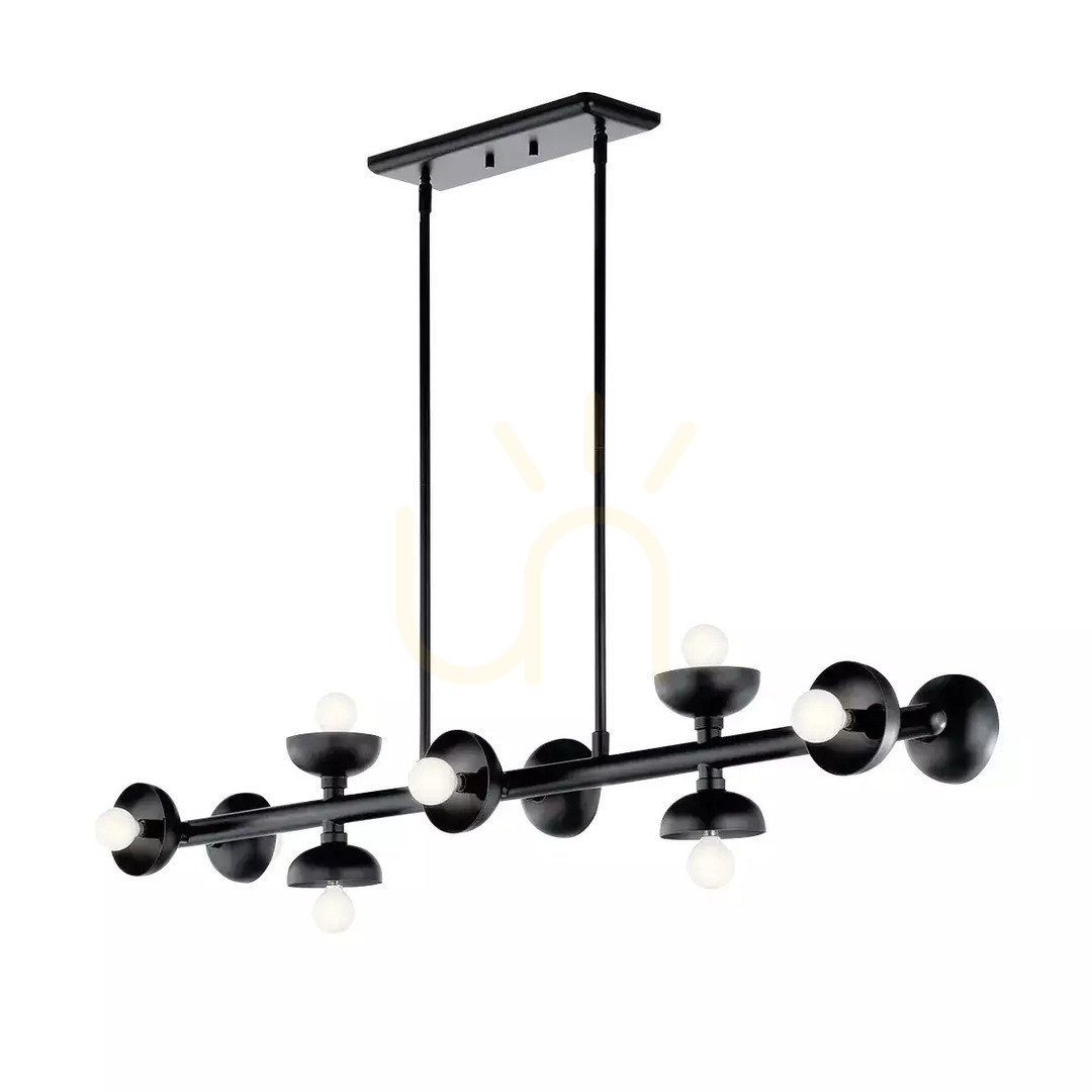 Kontrola Ostrůvková lampa Palta - 10 světelných zdrojů - Saténově černá Elstead Ostrůvková lampa Palta - 10 světelných zdrojů - Saténově černá Elstead