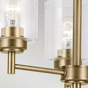 Lustr Winslow KL-WINSLOW3-NBR Elstead přírodní mosaz 3×E27 Ø45,8 cm sklo s bublinkami small 1