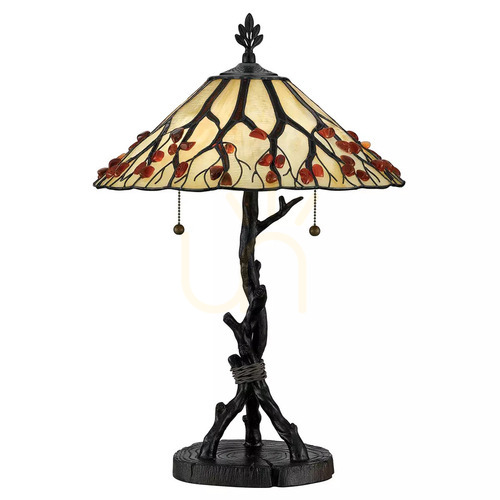 Kontrola Stolní lampa Whispering - 2 světelné zdroje - Valiant bronz Elstead