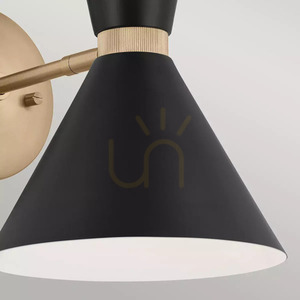 Nástěnné svítidlo Phix nahoru/dolů - 2 světelné zdroje - Šampaňský bronz a černá Elstead small 4