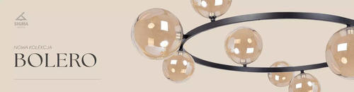 Kontrola Lustr Sigma BOLERO 9 černý amber sklo G9 SKU 41323