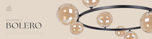 Kontrola Lustr Sigma BOLERO 6 černý/amber sklo G9 41322