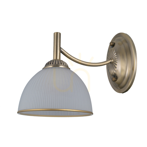 Kontrola Nástěnné svítidlo Italux Fener E27 mosazné bílé WL-40653-1-ABR-WH