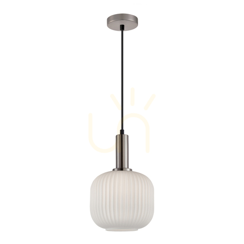 Kontrola Závěsné svítidlo Italux Penzi E27 bílé sklo PND-31981-1S-SC-WH