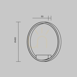 Nástěnné svítidlo RIM MOD058WL-L25BK Maytoni černý prstenec Ø40 cm LED 23 W 3000/4000 K small 6