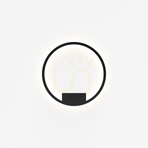 Nástěnné svítidlo RIM MOD058WL-L25BK Maytoni černý prstenec Ø40 cm LED 23 W 3000/4000 K small 0