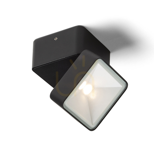 Kontrola Rendl Flavio Sq Surface Mounted Black 230 V Led 6 W 110° Ip54 3000 K Zahradní lampa.