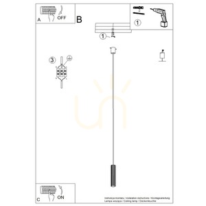 IVAR 1 ultramarínová LED závěsná lampa 3000K small 2
