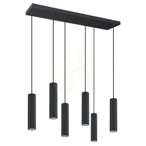 Kontrola IVAR 6L černá závěsná lampa LED 4000K