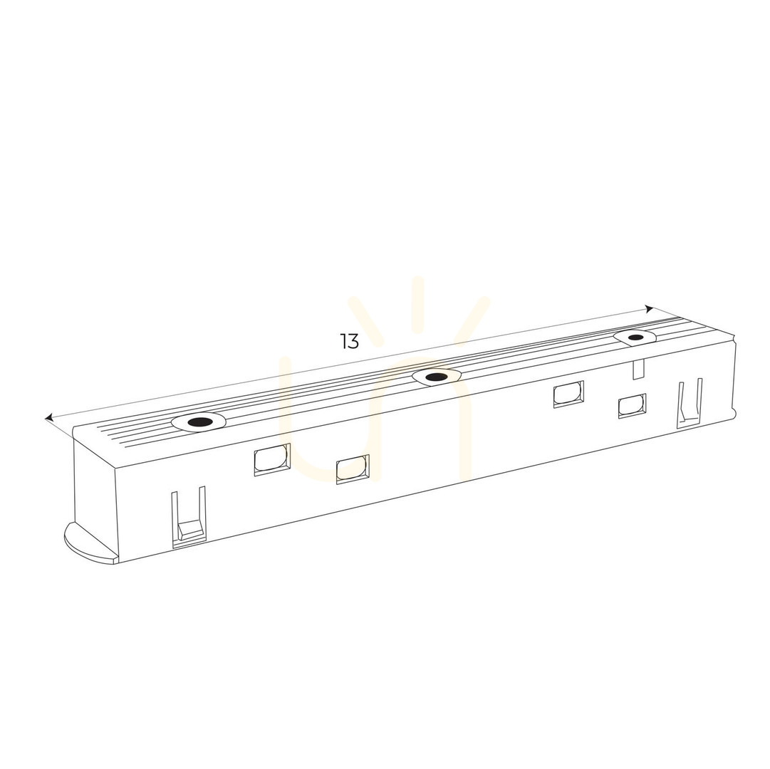 Sammelschienenverbinder Max Light MAX NA0005 schwarz Kunststoff 13 cm