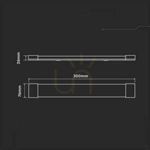 V-TAC 10W LED Lineární svítidlo pro povrchovou montáž 30cm 120Lm/W VT-8310 6500K 1200lm Záruka 3 roky small 4