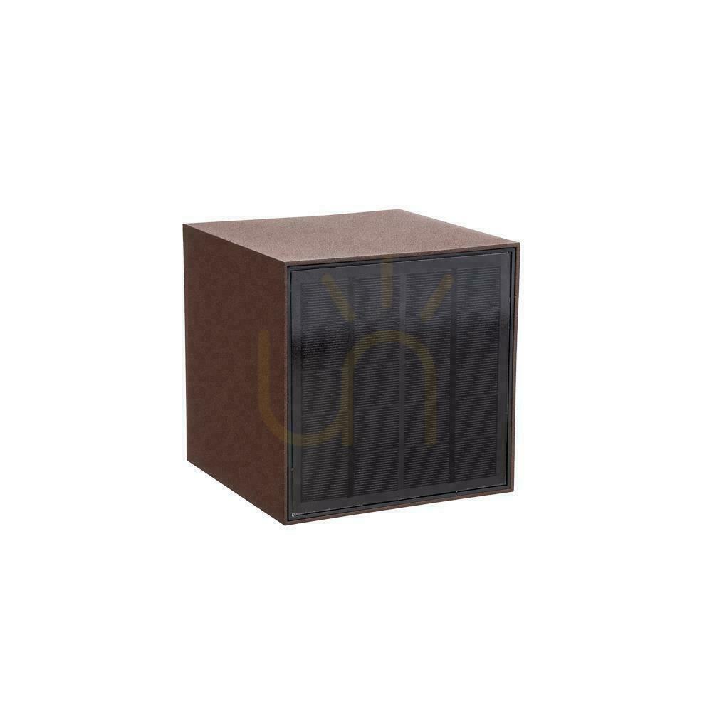 Náhled V-TAC 9W LED COB Corten Bronze Cube 15x15cm IP65 Solární nástěnné svítidlo VT-409CCT 3000K-4000K-5000K 800lm Senzor pohybu V-TAC 9W LED COB Corten Bronze Cube 15x15cm IP65 Solární nástěnné svítidlo VT-409CCT 3000K-4000K-5000K 800lm Senzor pohybu