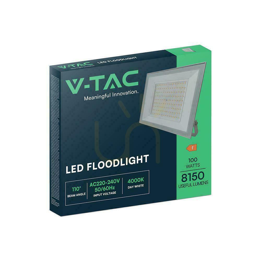 Náhled V-TAC 100W LED SMD projektor 6500K bílý VT-44109 6500K 8150lm. V-TAC 100W LED SMD projektor 6500K bílý VT-44109 6500K 8150lm.