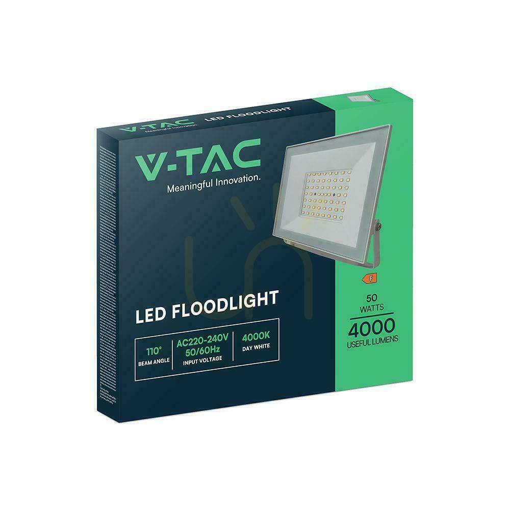 Náhled V-TAC 50W LED SMD projektor 6500K bílý VT-44054 6500K 4000lm. V-TAC 50W LED SMD projektor 6500K bílý VT-44054 6500K 4000lm.