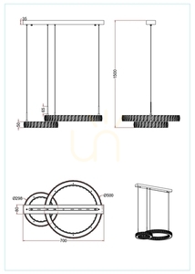 Závěsné svítidlo Zuma Line GIRONA MD3713-2-3GT zlatá 1xLED 3 Závěsné svítidlo Zuma Line GIRONA MD3713-2-3GT zlatá 1xLED small 3