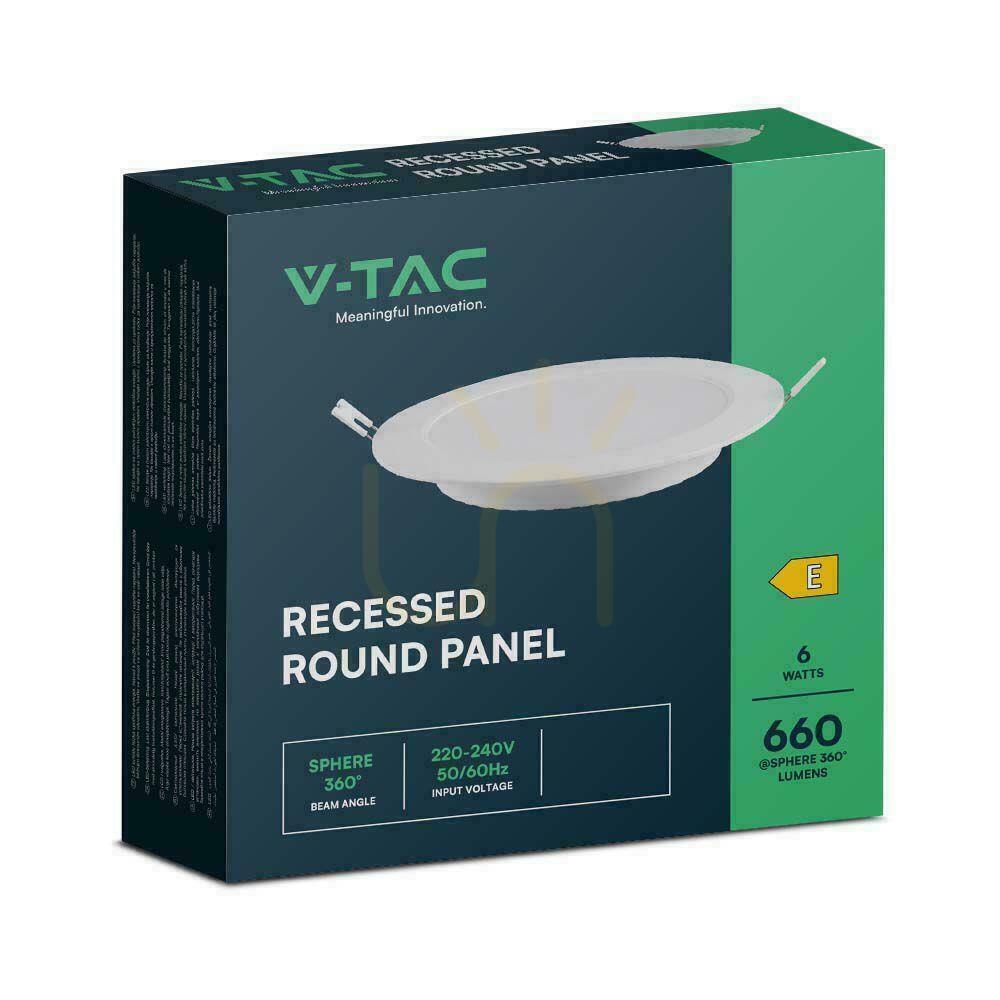 Náhled LED panel V-TAC Zapuštěné svítidlo Premium Downlight 6W Round fi120 VT-61006 6500K 660lm LED panel V-TAC Zapuštěné svítidlo Premium Downlight 6W Round fi120 VT-61006 6500K 660lm