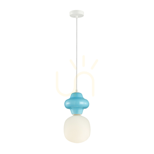Kontrola Závěsná lampa Italux Latera modrá E14 PND-94331-1L-BLU
