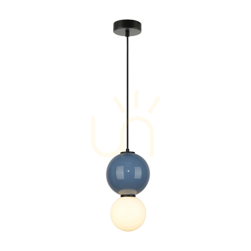 Kontrola Přívěsek Italux Pieve modrá LED lampa PND-95221-1S-BLU