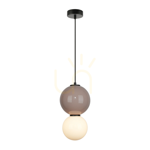 Kontrola Závěsné LED svítidlo Italux Pieve 6W 3000K hnědo-bílé Ø18 cm PND-95221-1M-BR