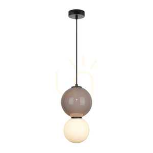 Závěsné LED svítidlo Italux Pieve 6W 3000K hnědo-bílé Ø18 cm PND-95221-1M-BR small 0