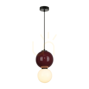 Závěsné LED svítidlo Italux Pieve, vínové, 18 cm PND-95221-1M-PRP small 0