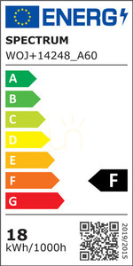 LED osvětlení E27 230 V 18 Ww A60 Spektrum 1 LED osvětlení E27 230 V 18 Ww A60 Spektrum small 1