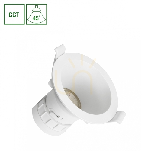 Kontrola Fiale Core Complete Downlight 7 W Cct 230 V 45 St Ip20 Ugr<19 Fi90 X85 Mm White Round.