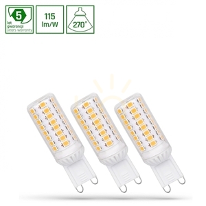 Led G9 230 V 4 W Cw stmívatelné Smd 5 let Premium Spektrum 3 balení small 1