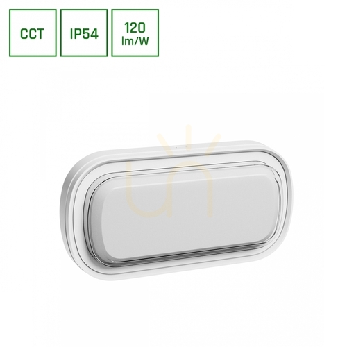 Kontrola Pastilo 15 W 3 Cct 230 V 120st Ip54 Ik10 266x137x47mm bílý oválný