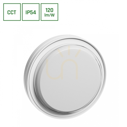 Kontrola Pastilo 15 W 3 Cct 230 V 120st Ip54 Ik10 221x47mm bílý kulatý