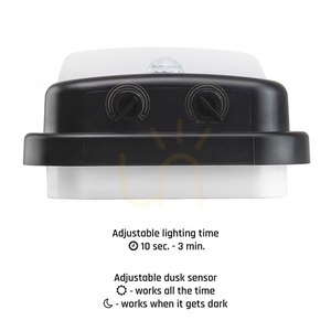 Enigo Led Pir 20 W Nw 230 V 180 St Ip54 300x150x86 Mm Bílá/černá obdélníková fasáda. small 5