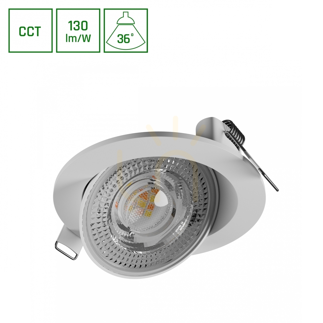 Kontrola Mobilo Led 6,5 W Cct 230 V 36 St Ip20 Fi105x35 mm bílý kulatý Mobilo Led 6,5 W Cct 230 V 36 St Ip20 Fi105x35 mm bílý kulatý