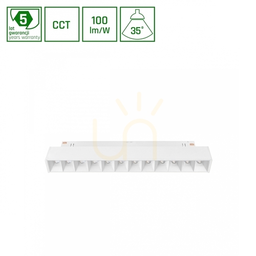 Kontrola System Shift Cct Grid S Lineární svítidlo 220 X23 X42 12 W 35 St White Cct Switch Záruka 5 let.