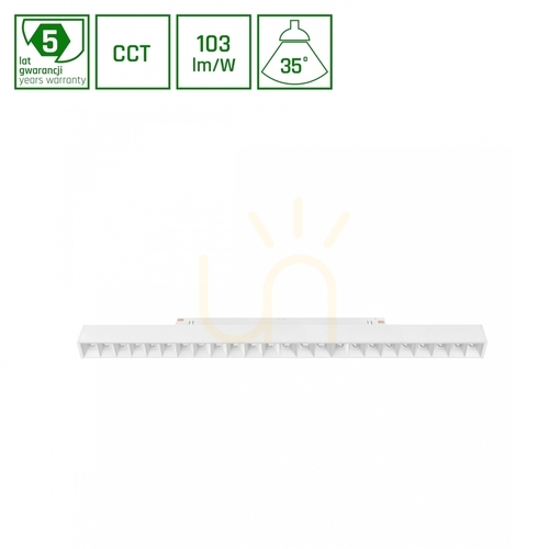 Kontrola Systém Shift Cct Grid L Lineární svítidlo 440 X23 X42 Mm 22 W 35 St White Cct Switch 5 let záruka.