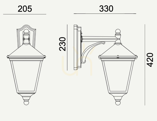 Kontrola Venkovní nástěnné svítidlo IP54 LONDON 481BL E27 černé - premium NORLYS
