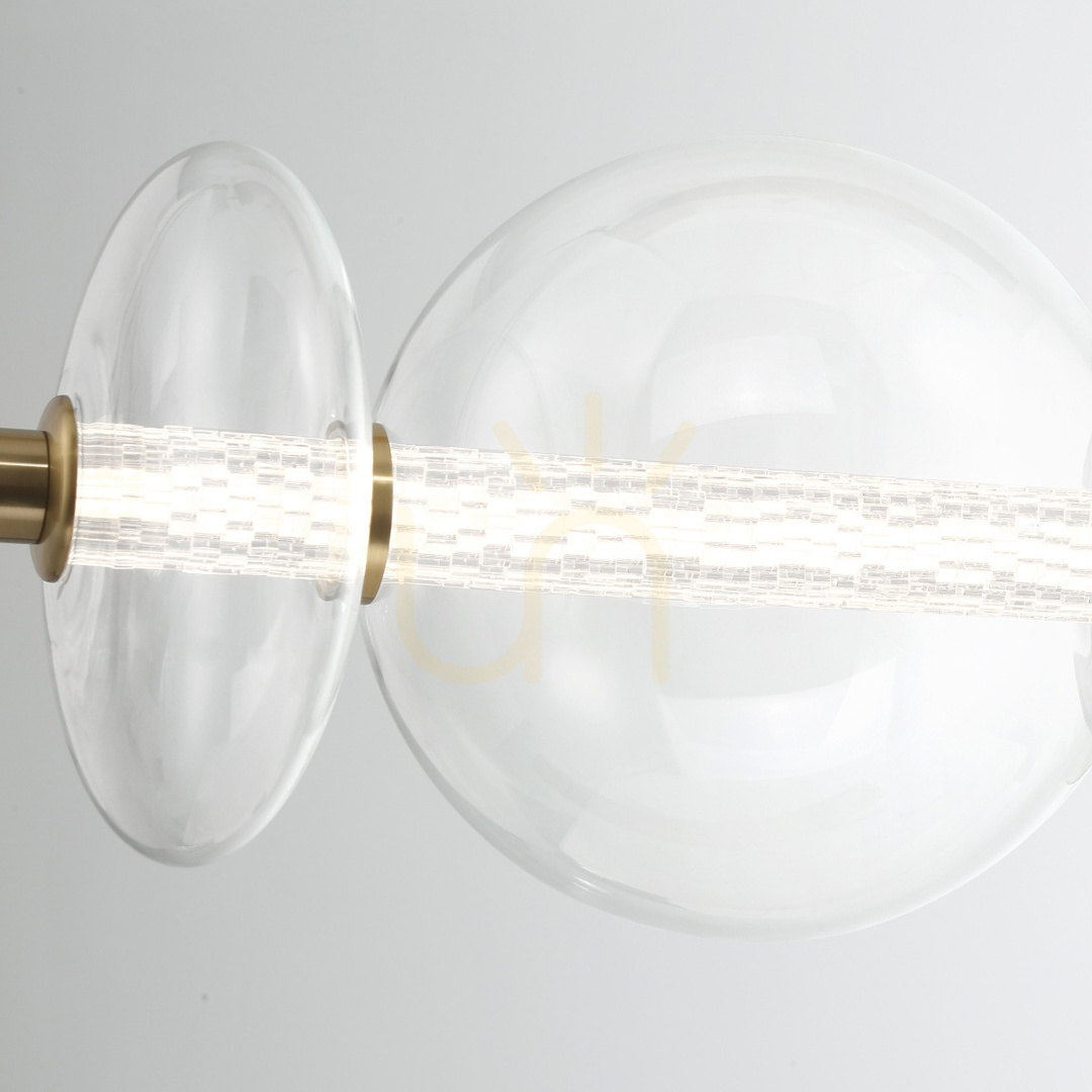 Zobrazit Ostrůvková lampa ATOMO - 7 světelných zdrojů - Broušené zlato QUINTIESSE Ostrůvková lampa ATOMO - 7 světelných zdrojů - Broušené zlato QUINTIESSE